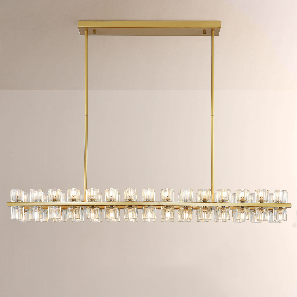 Tara Led Rectangular Chandelier 54"