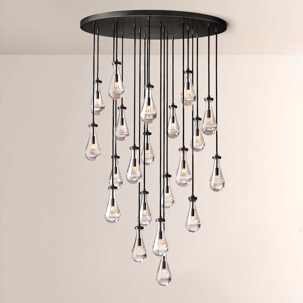 Raindrop Round Chandelier 47"