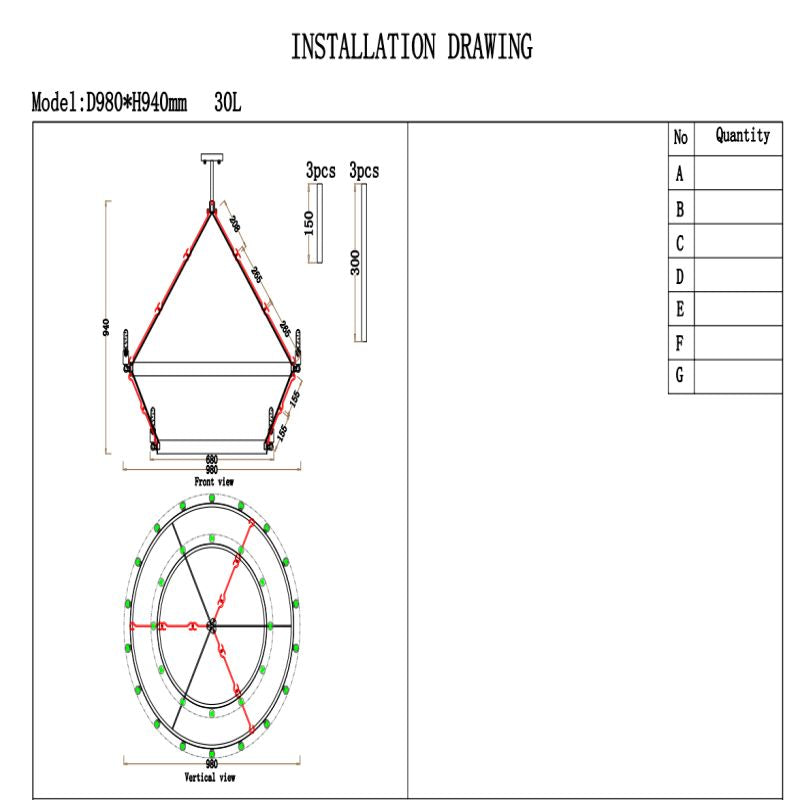 Camia 2-Tier Candelabra Round Chandelier<38"-73">