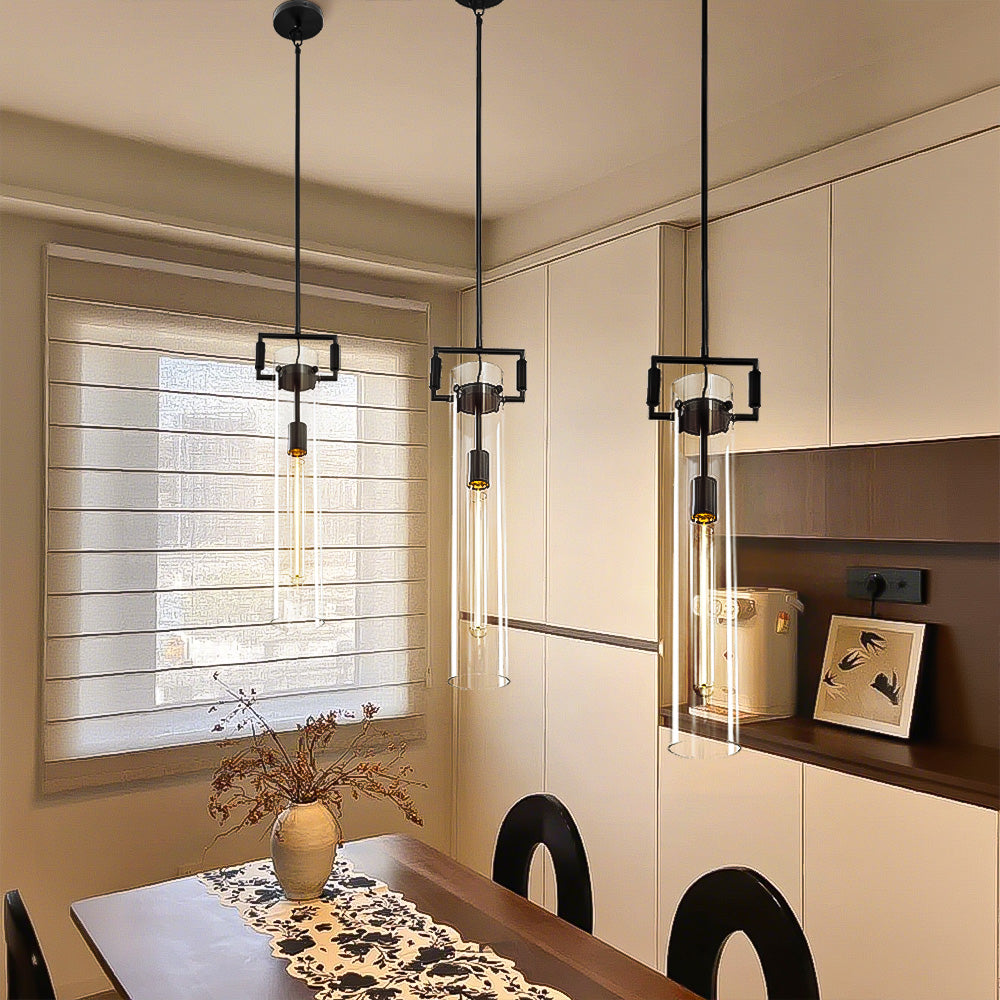 Aisha Glass Cylinder Pendant