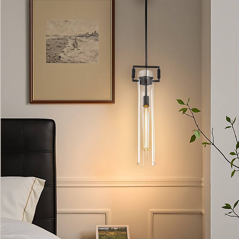 Aisha Glass Cylinder Pendant