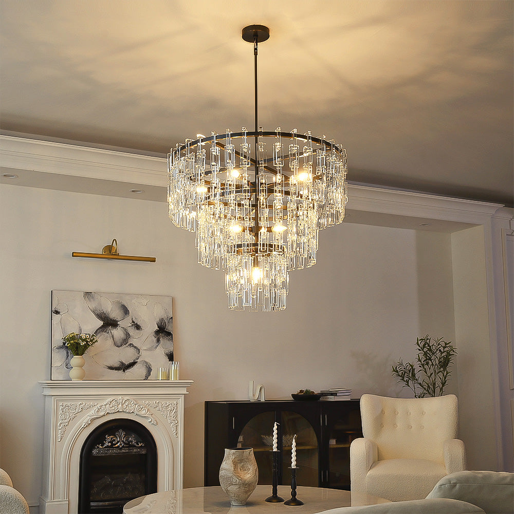 Ikun 3-Tier Round Chandelier 36"