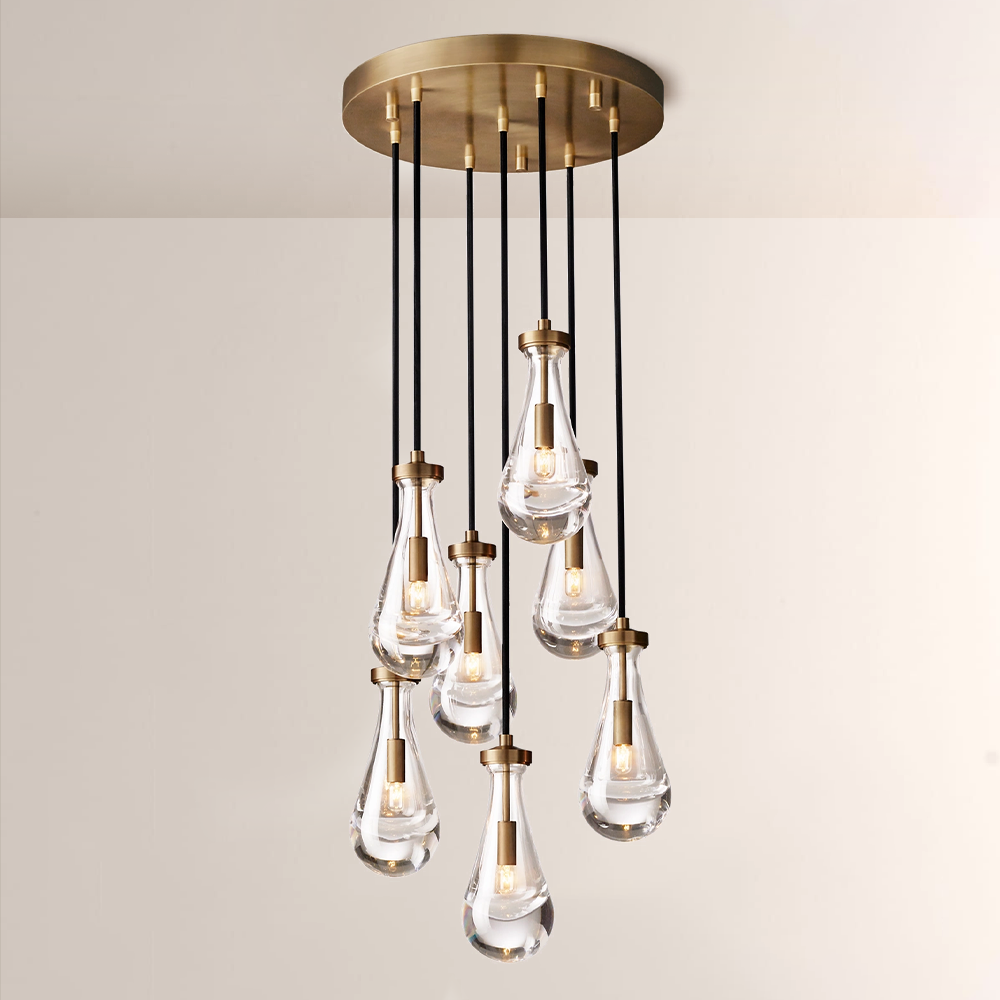 Raindrop Round Chandelier 18"