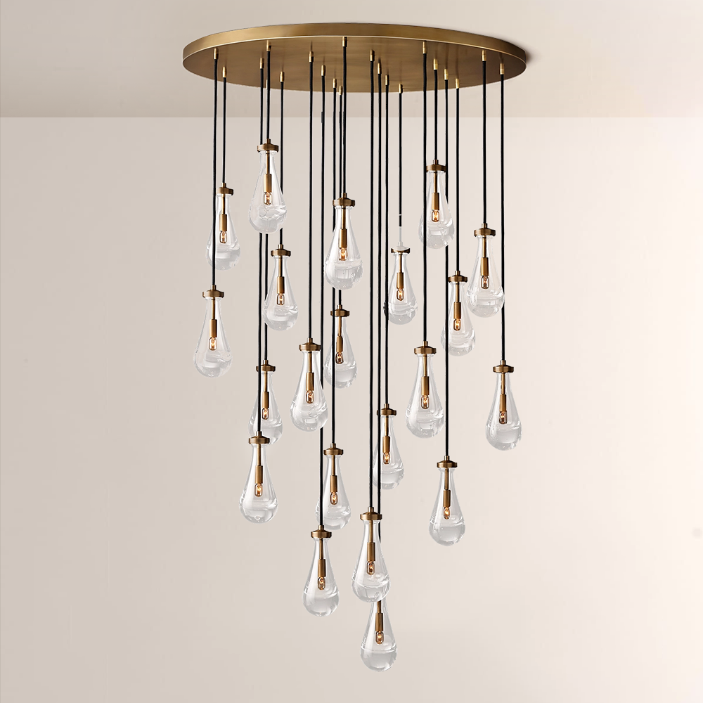 Raindrop Round Chandelier 47"