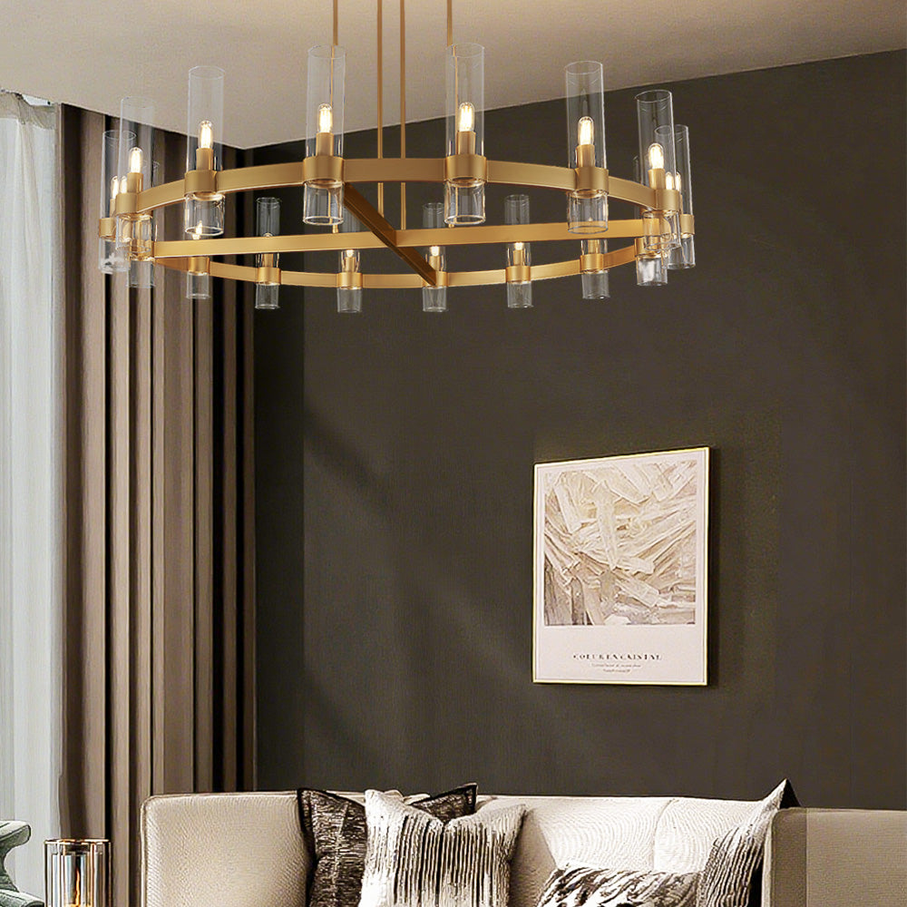 Tara Led Round Chandelier 48"