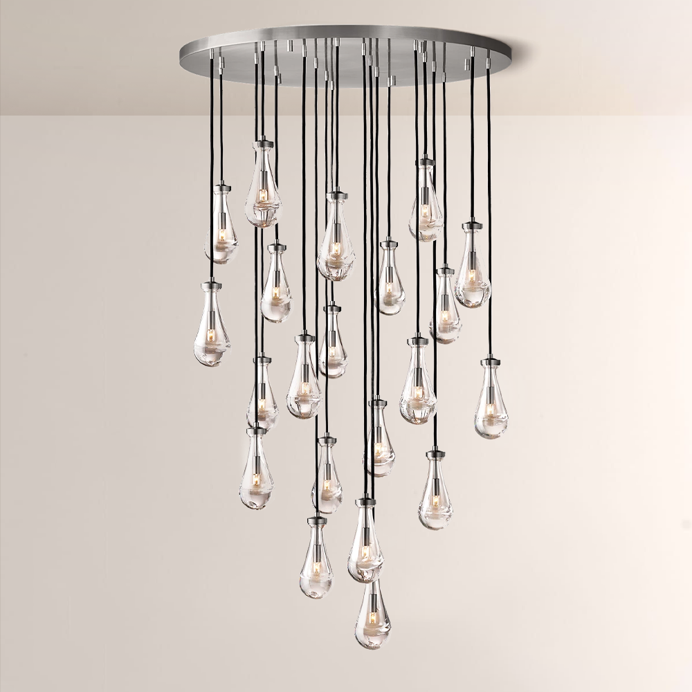 Raindrop Round Chandelier 47"