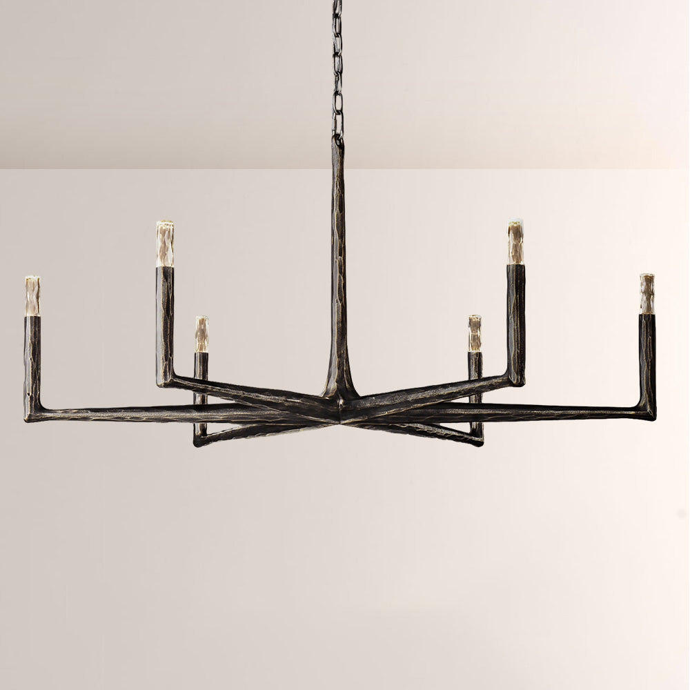 Logan Forged Round Chandelier 48"
