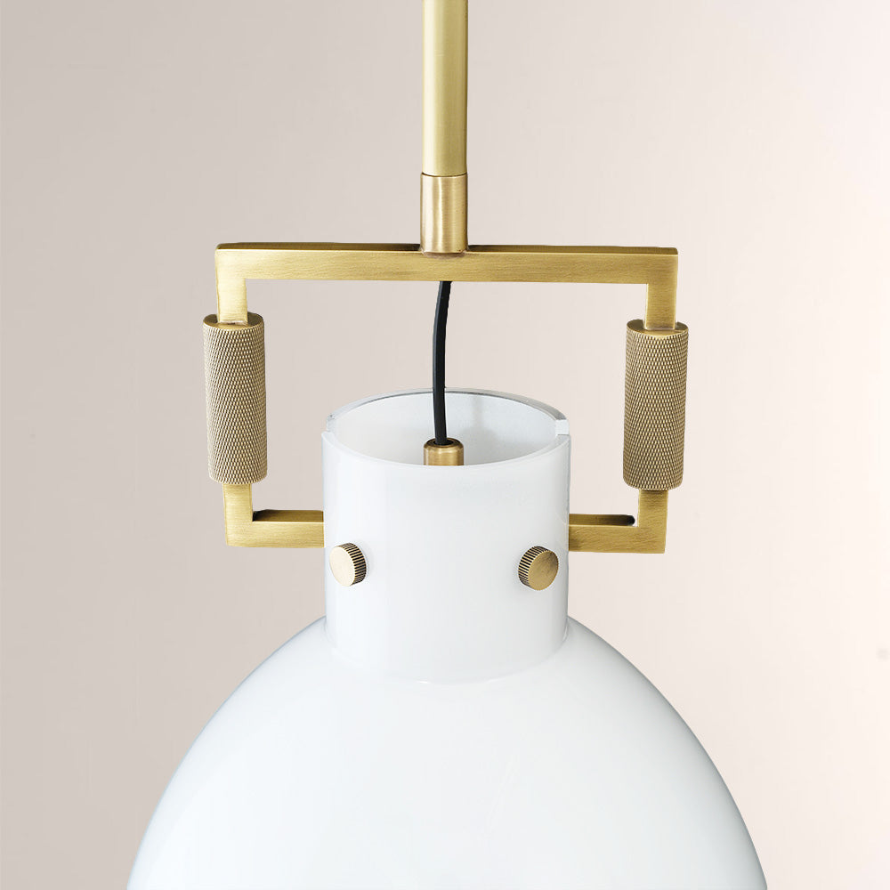 Aidas Milk Glass Cloche Pendant