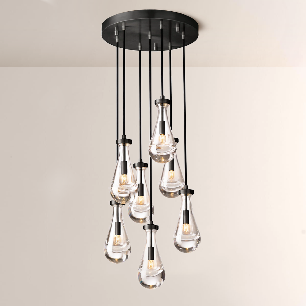 Raindrop Round Chandelier 18"