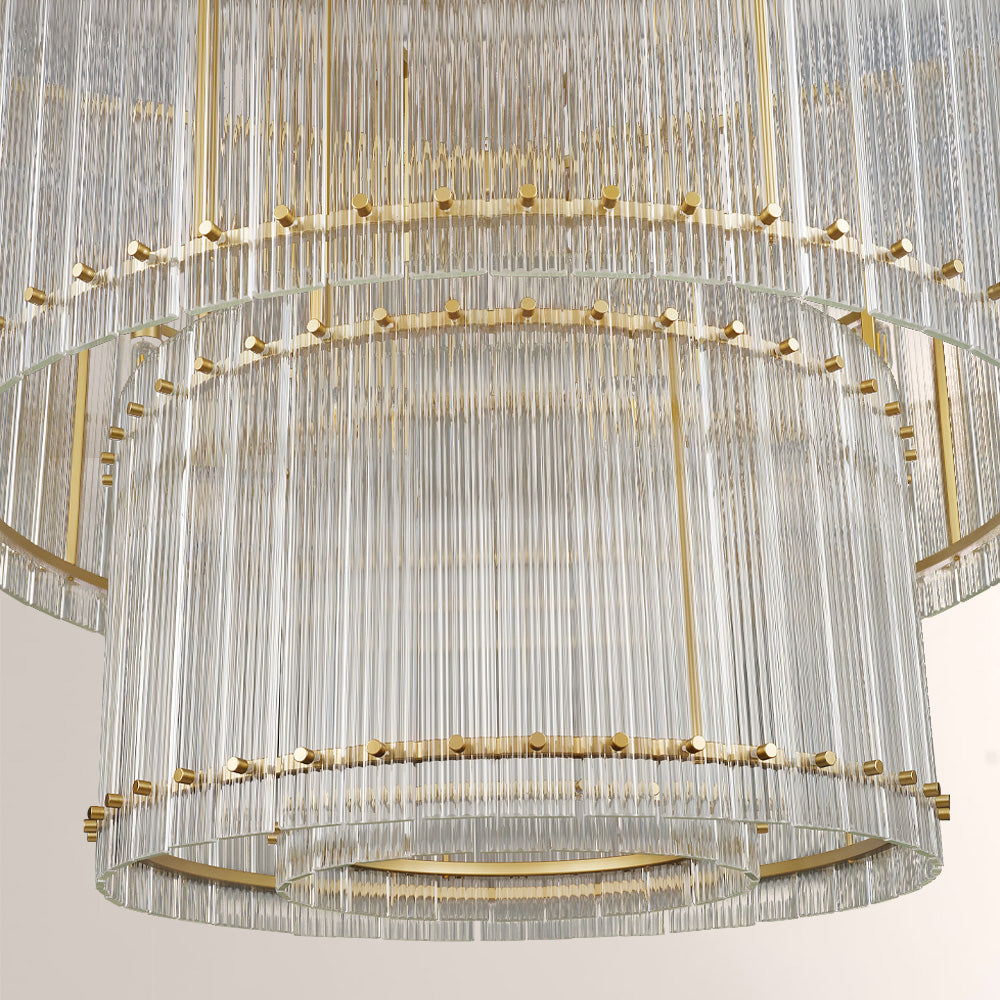 Fiona Two-Tier Round Chandelier 37"