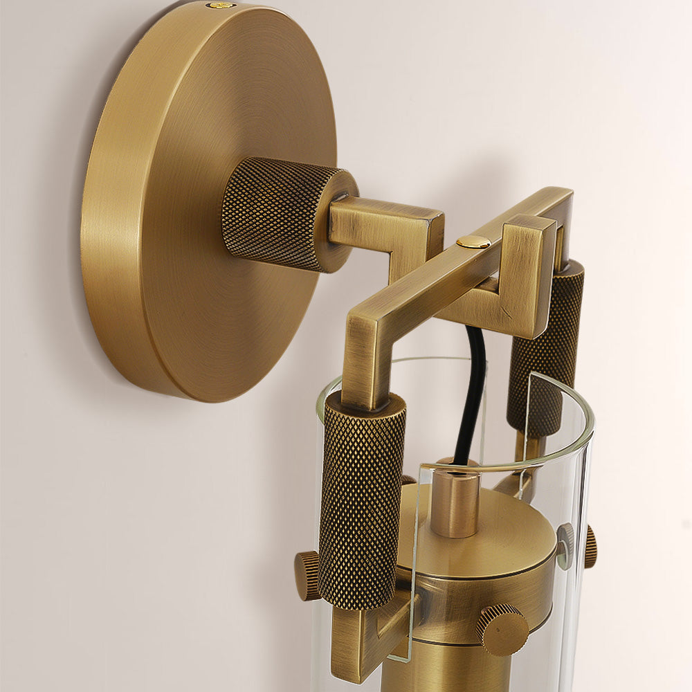 Aisha Rough Tube Glass Cylinder Sconce