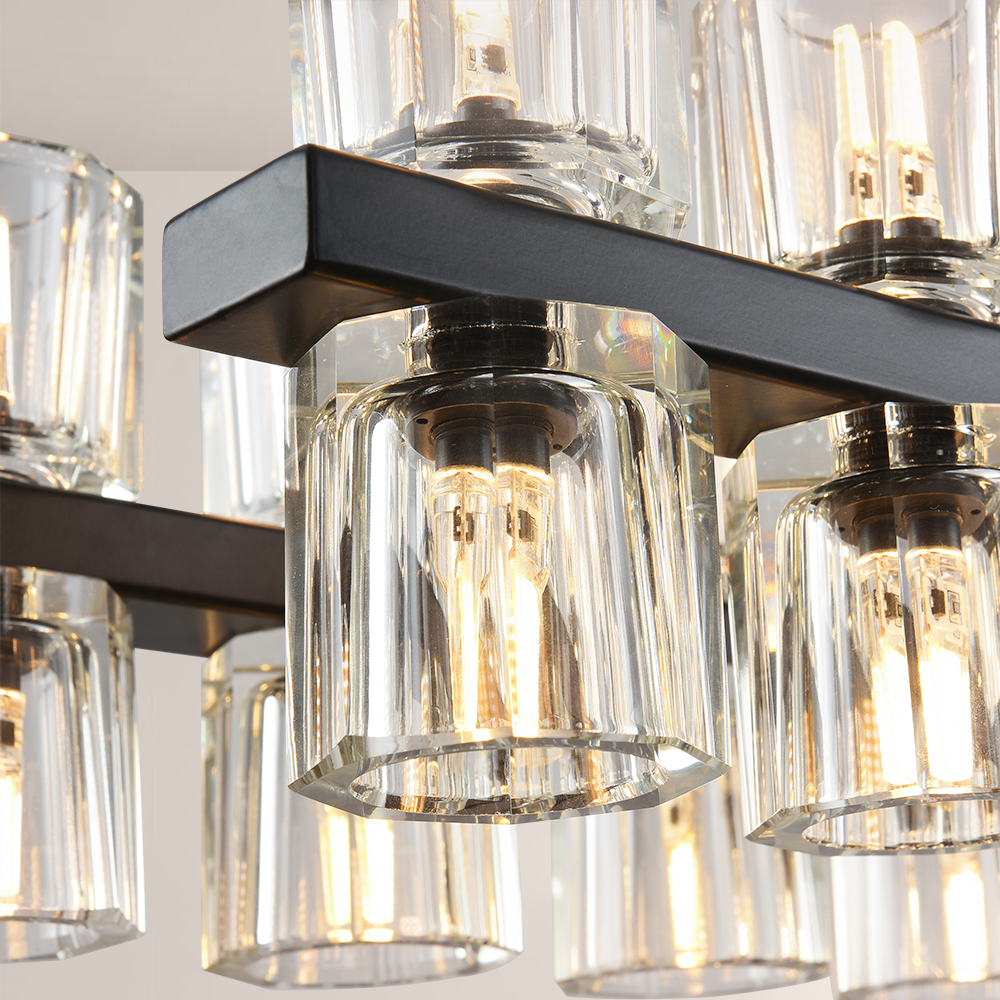 Tara Led Rectangular Chandelier 54"