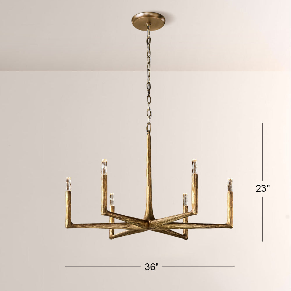 Logan Forged Round Chandelier 36"