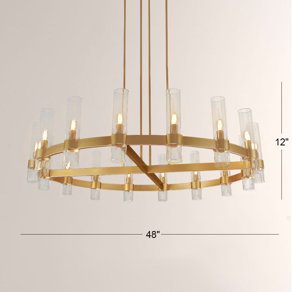 Tara Led Round Chandelier 48"