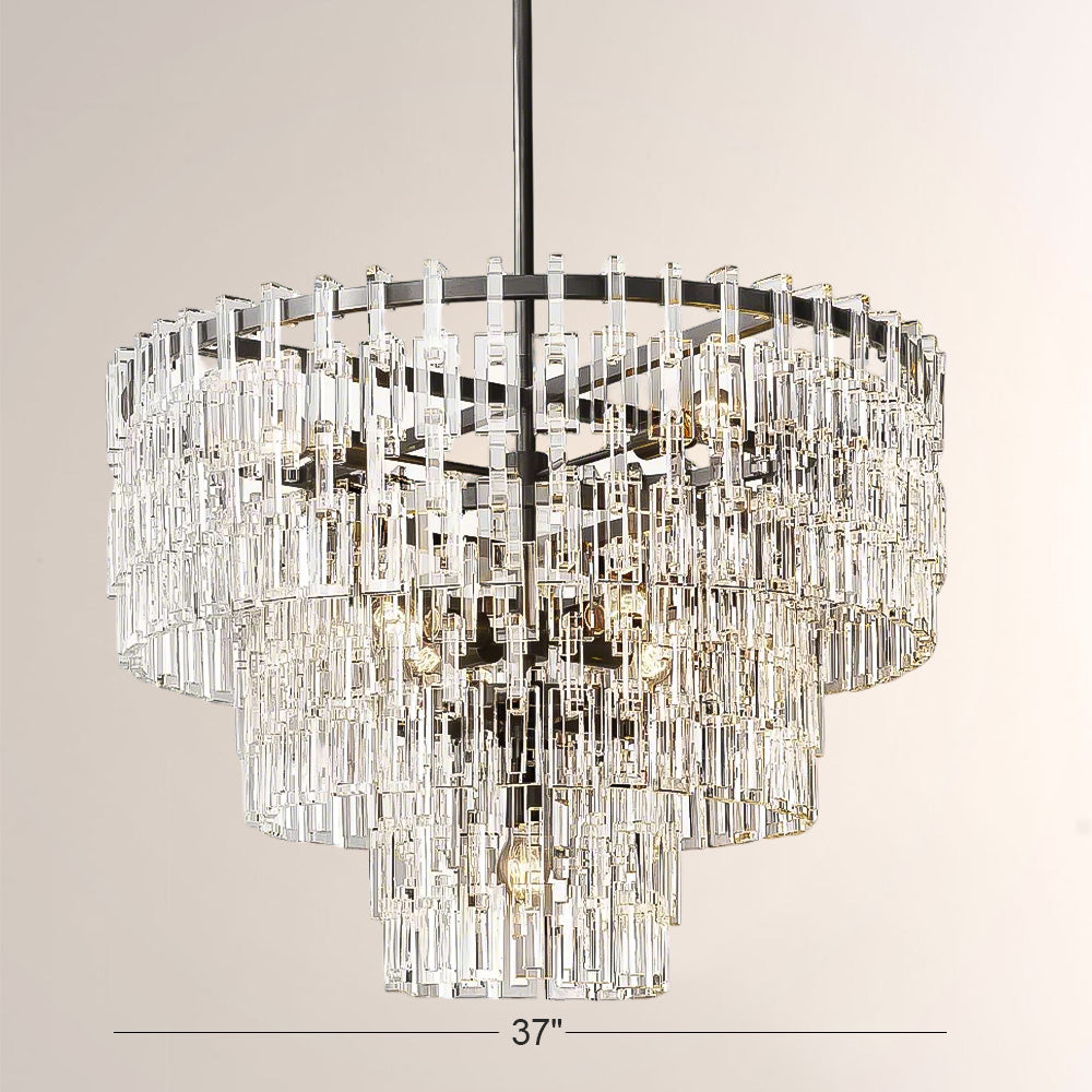 Ikun 3-Tier Round Chandelier 36"