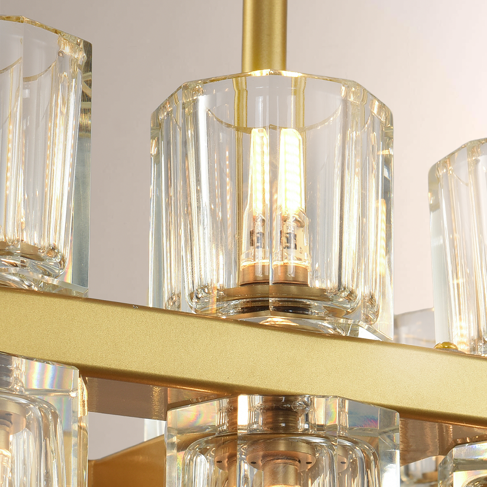 Tara Led Rectangular Chandelier 54"