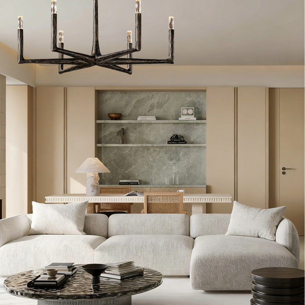 Logan Forged Round Chandelier 36"