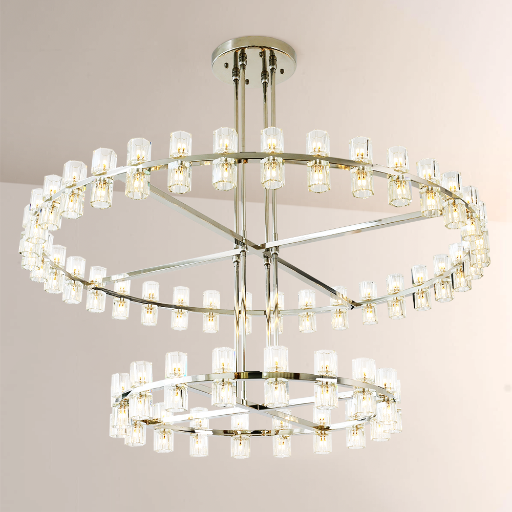Tara Led Round Two-Tier Chandelier 60"