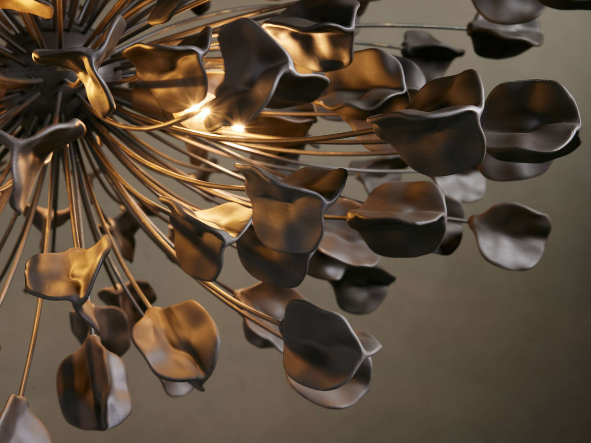 Lunaria Ceramic Leaves Chandelier 42''D