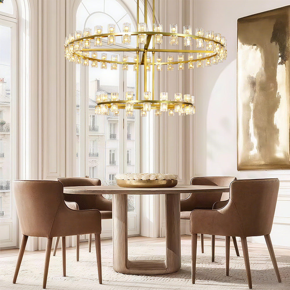 Tara Led Round Two-Tier Chandelier 60"