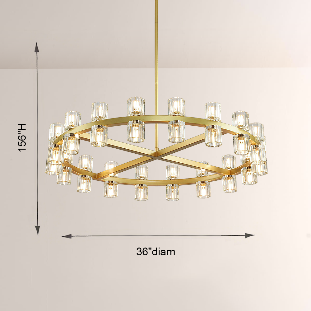 Tara Led Round Chandelier 36"