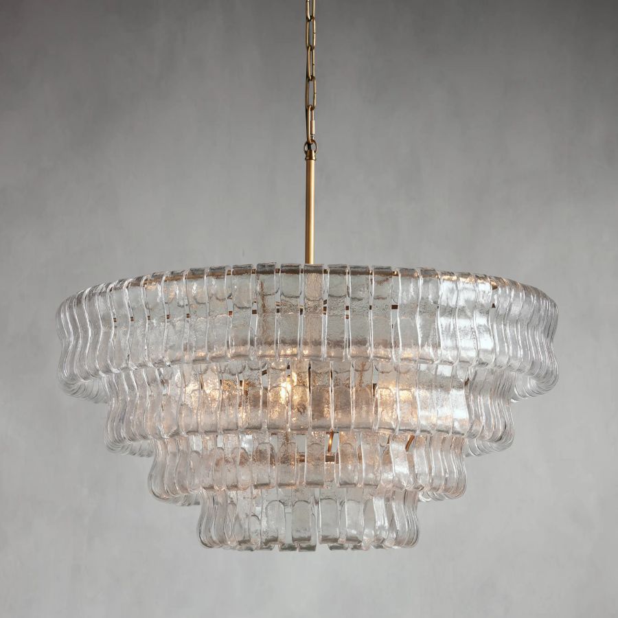 Ghiaccio Glass Round Chandelier