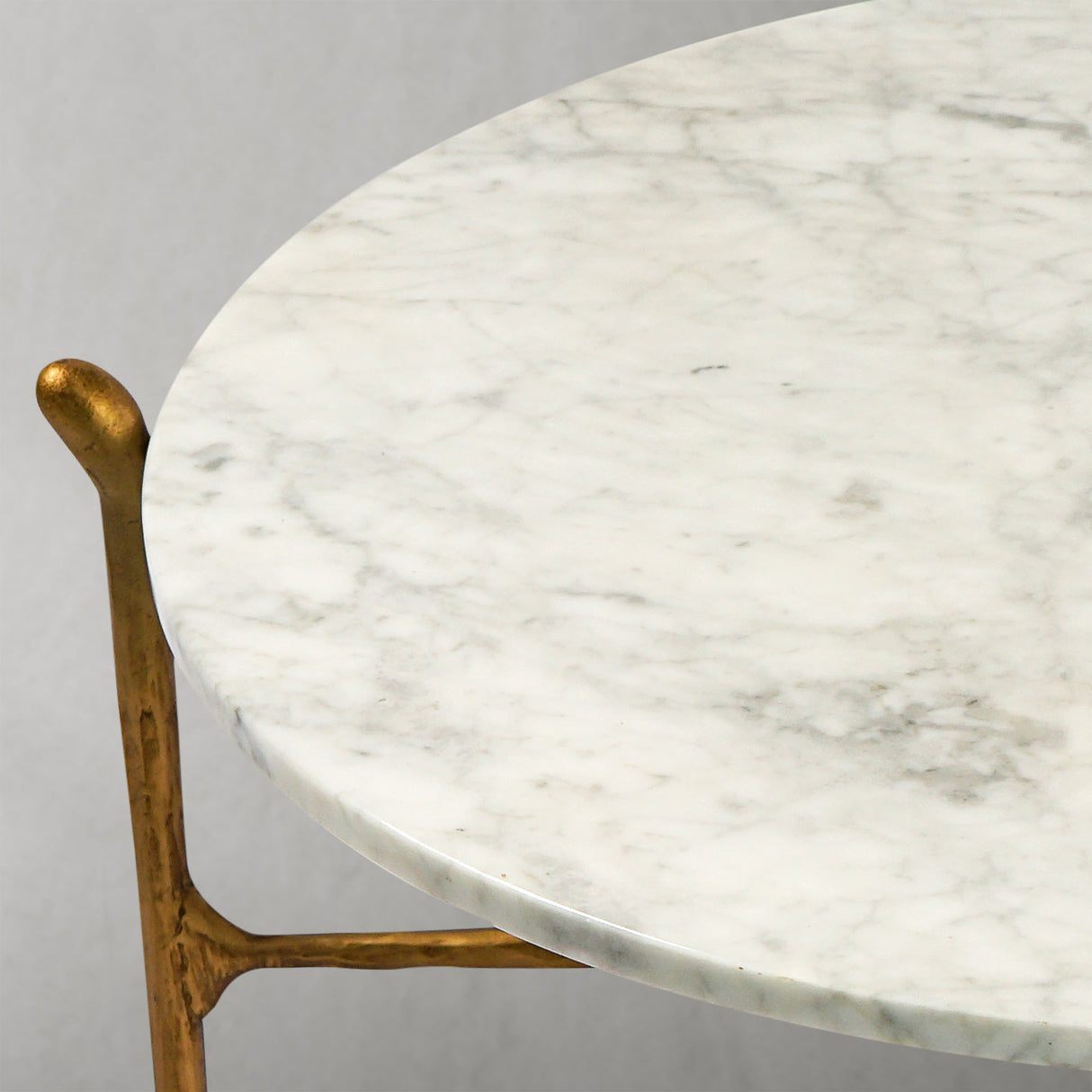 Thaddeus Round Horn Marble Coffee Table & Side Table