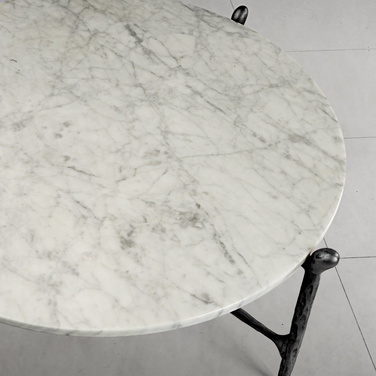 Thaddeus Round Horn Marble Coffee Table & Side Table