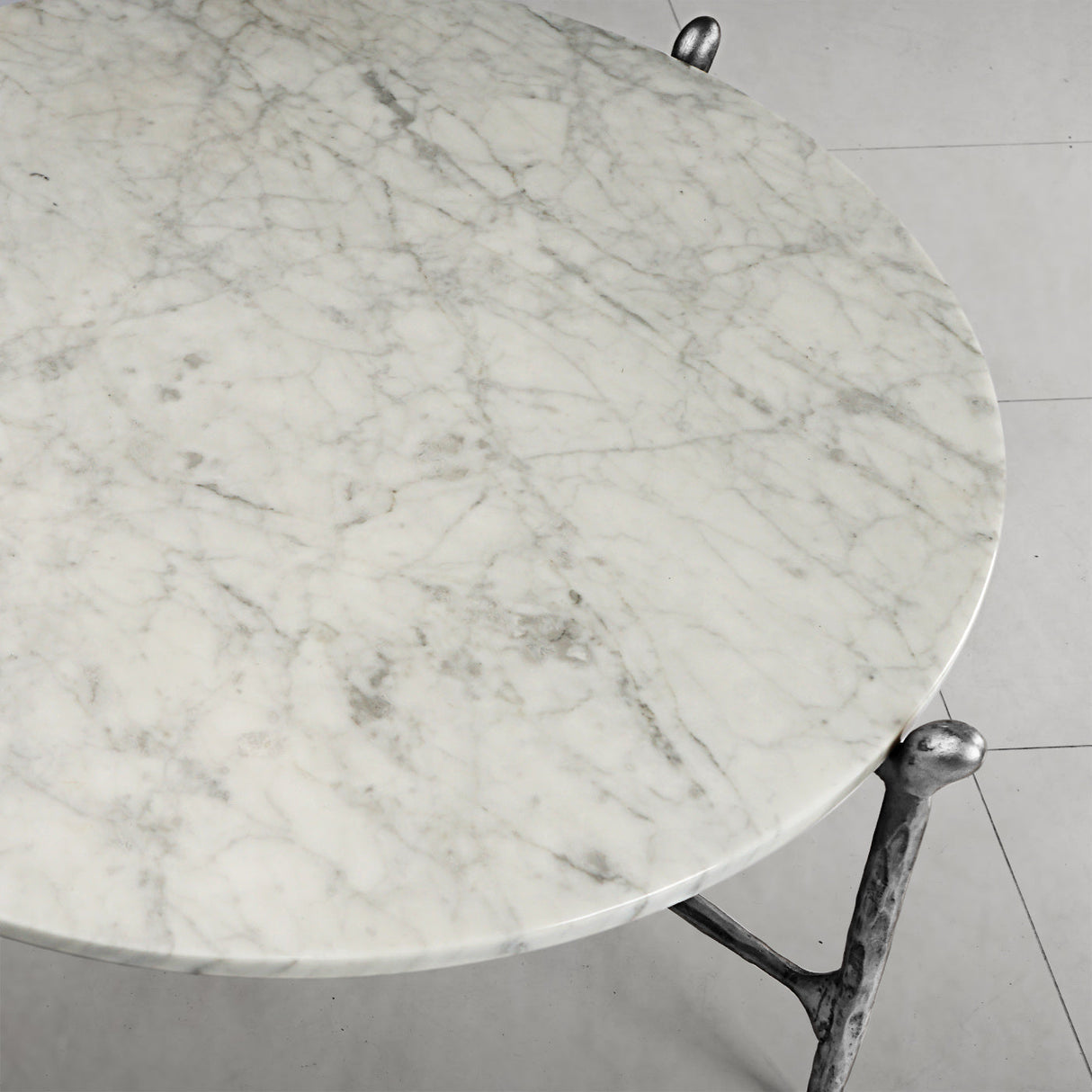 Thaddeus Round Horn Marble Coffee Table & Side Table
