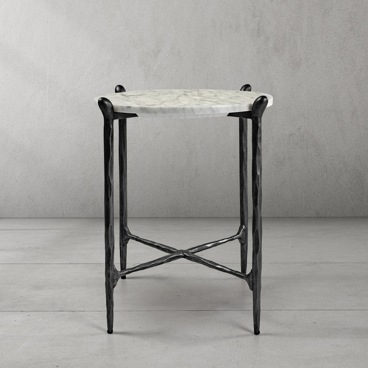 Thaddeus Round Horn Marble Coffee Table & Side Table