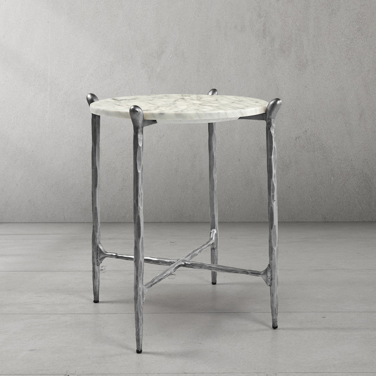 Thaddeus Round Horn Marble Coffee Table & Side Table