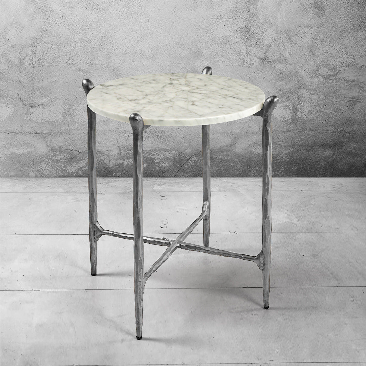 Thaddeus Round Horn Marble Coffee Table & Side Table