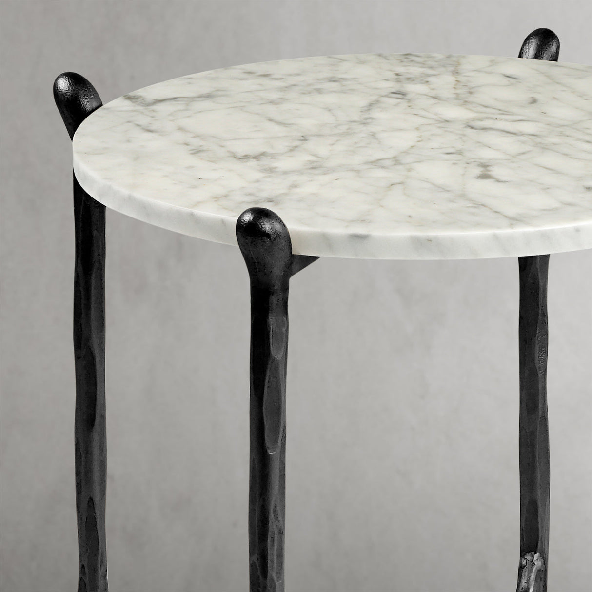 Thaddeus Round Horn Marble Coffee Table & Side Table