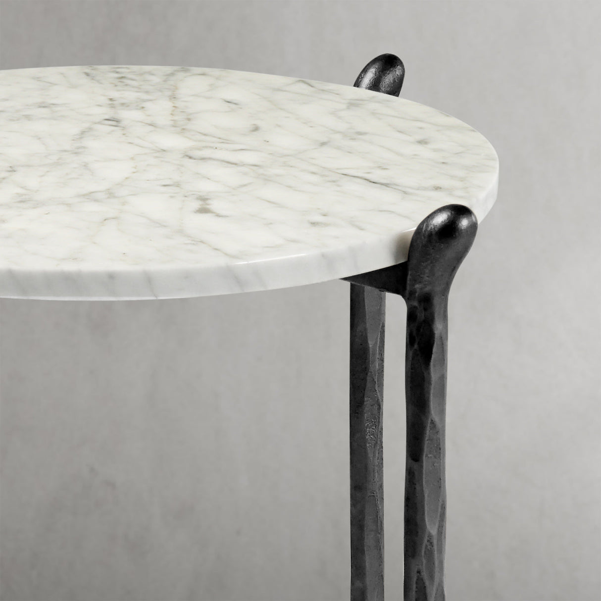 Thaddeus Round Horn Marble Coffee Table & Side Table
