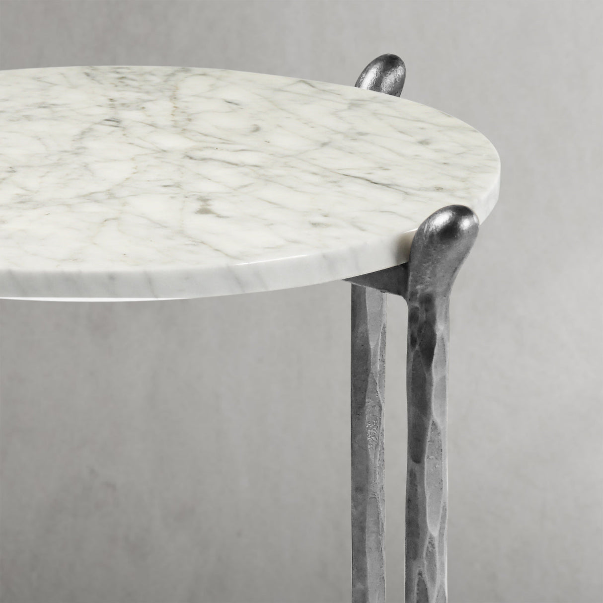 Thaddeus Round Horn Marble Coffee Table & Side Table