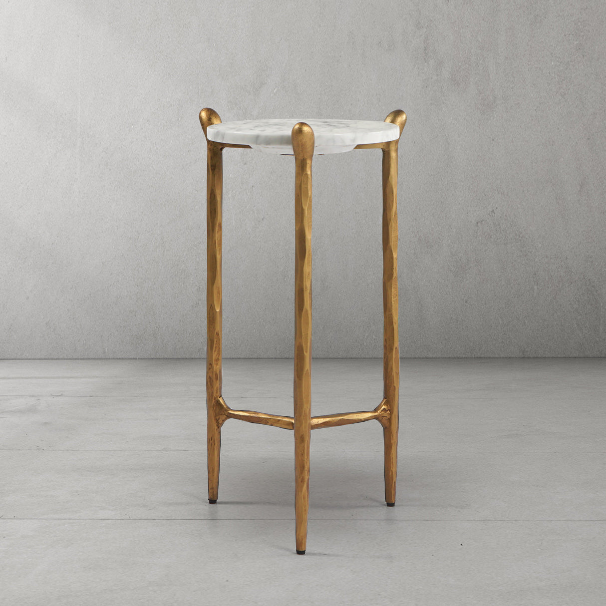 Thaddeus Round Horn Marble Coffee Table & Side Table