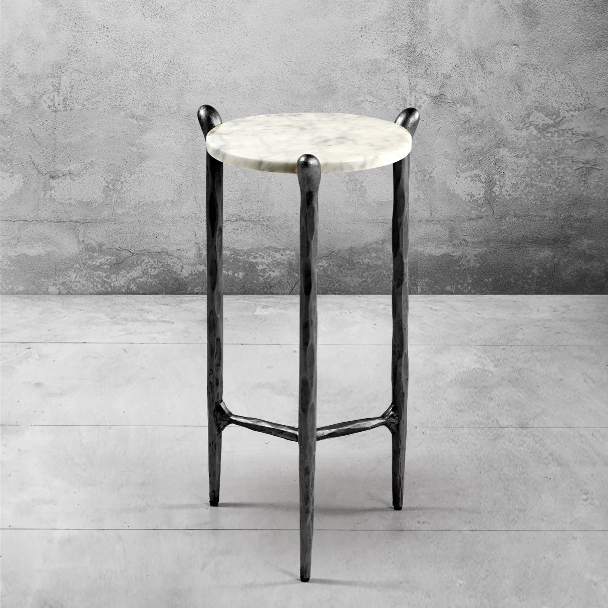 Thaddeus Round Horn Marble Coffee Table & Side Table