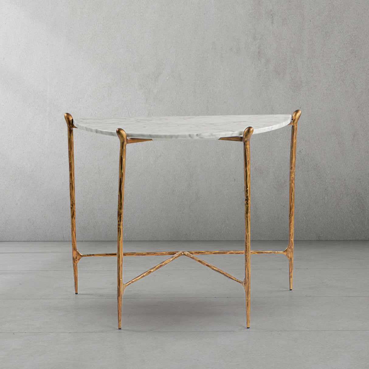 Thaddeus Horn Semi-Circle Marble Console Table