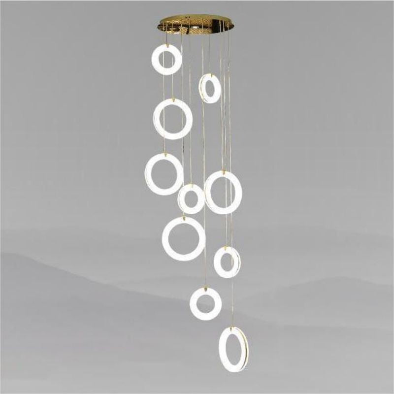 Alabaster Staircase Chandelier Light