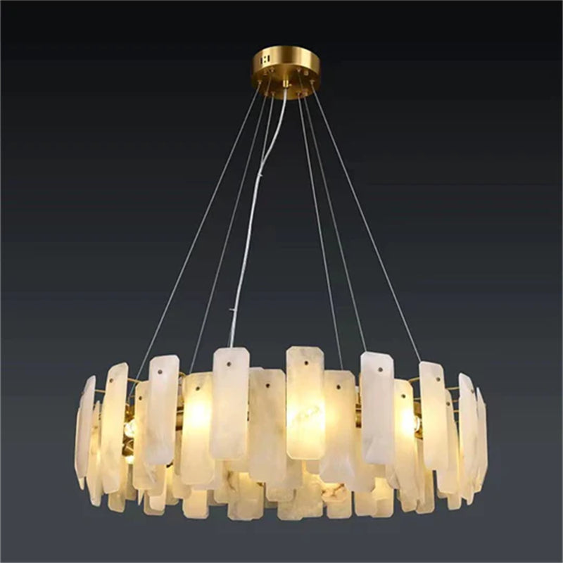 Alabaster Round Chandelier