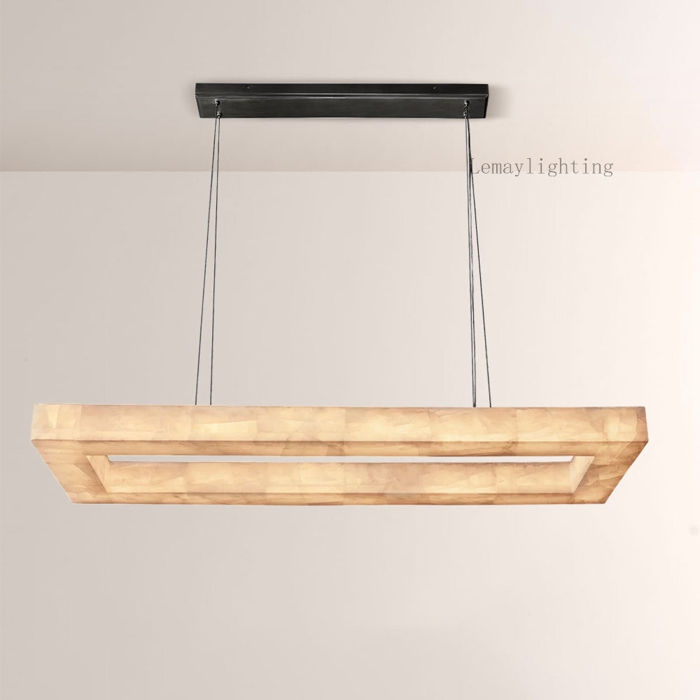 Alabaster Ezreal Rectangular Chandelier 72"