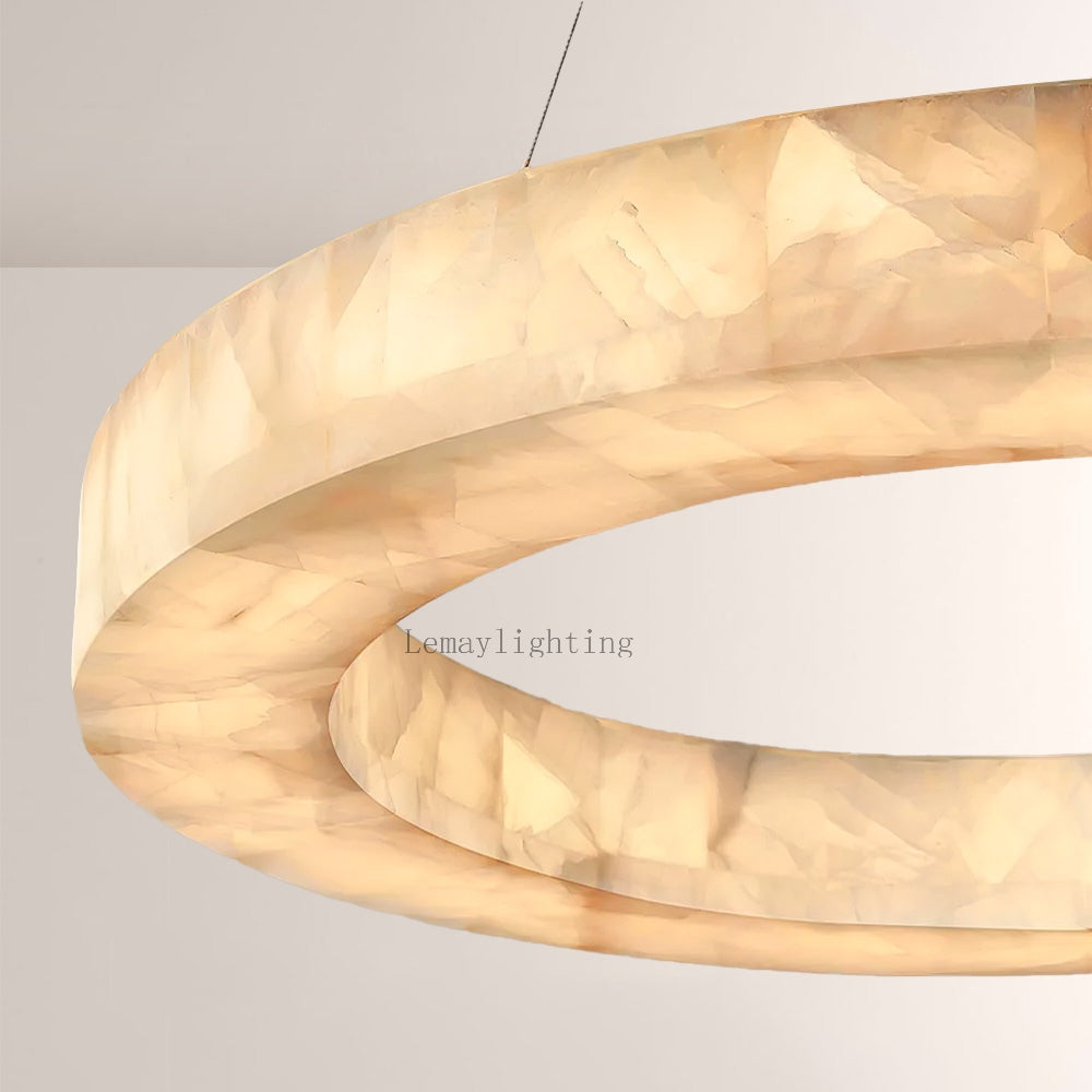 Alabaster Ezreal Round Chandelier 31"