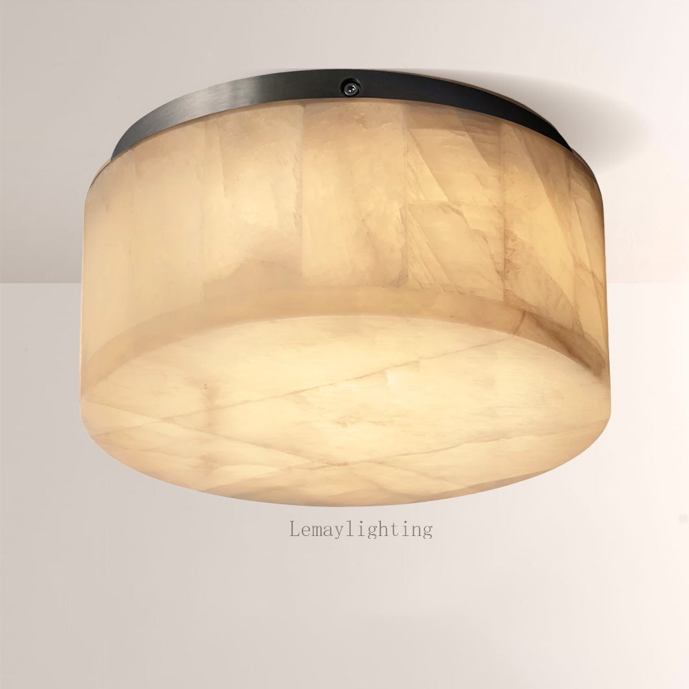 Alabaster Ezreal Round Flushmount 10"