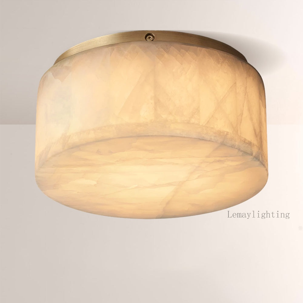 Alabaster Ezreal Round Flushmount 10"