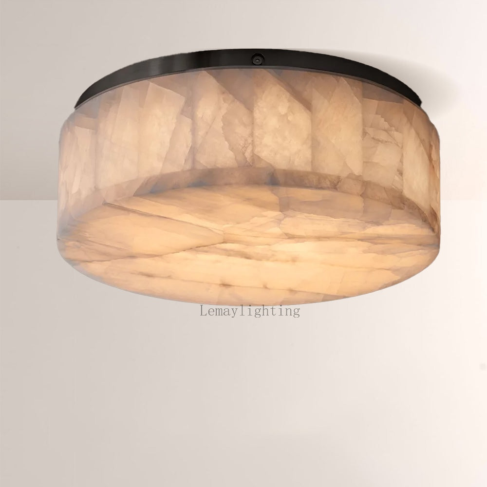 Alabaster Ezreal Round Flushmount 14"