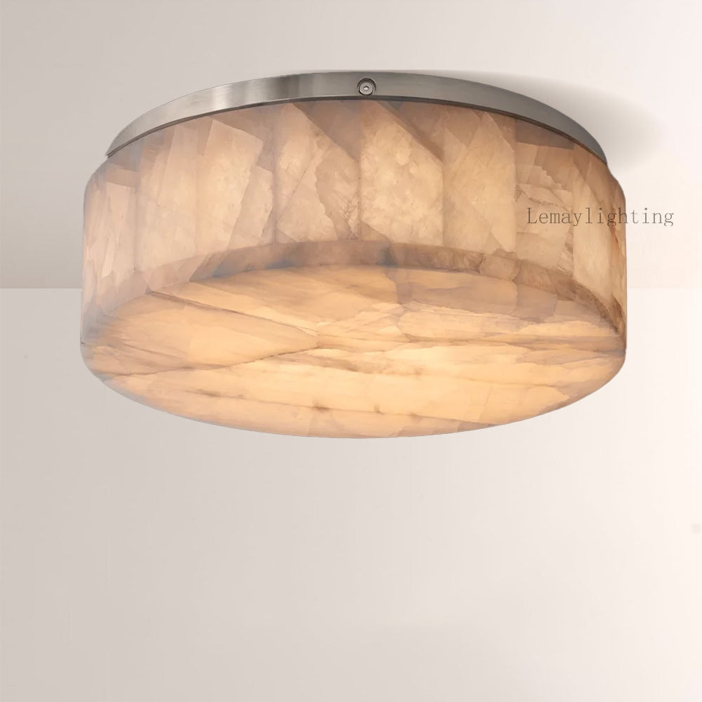 Alabaster Ezreal Round Flushmount 14"