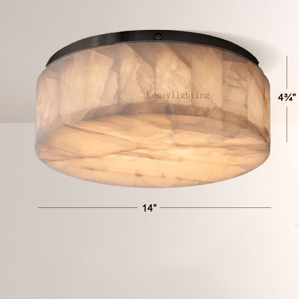 Alabaster Ezreal Round Flushmount 14"