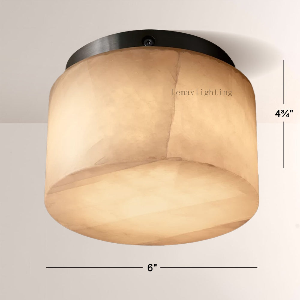 Alabaster Ezreal Round Flushmount 6"