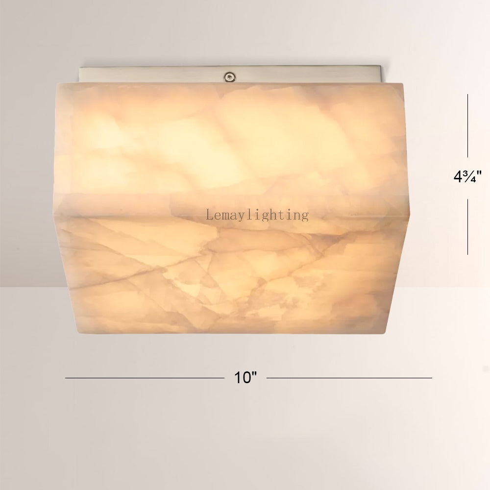 Alabaster Ezreal Square Flushmount 10"