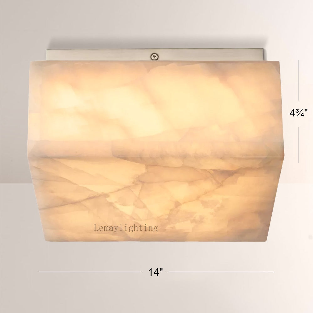 Alabaster Ezreal Square Flushmount 14"